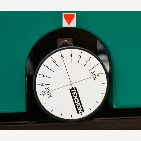 Flejadora automática de mesa SPK 1600 detalle tensión
