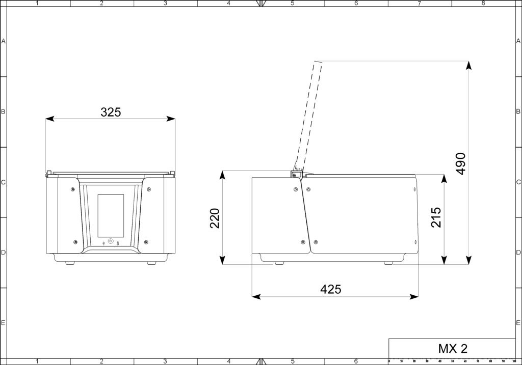 Máquina envasado al vacío MX 2 layout