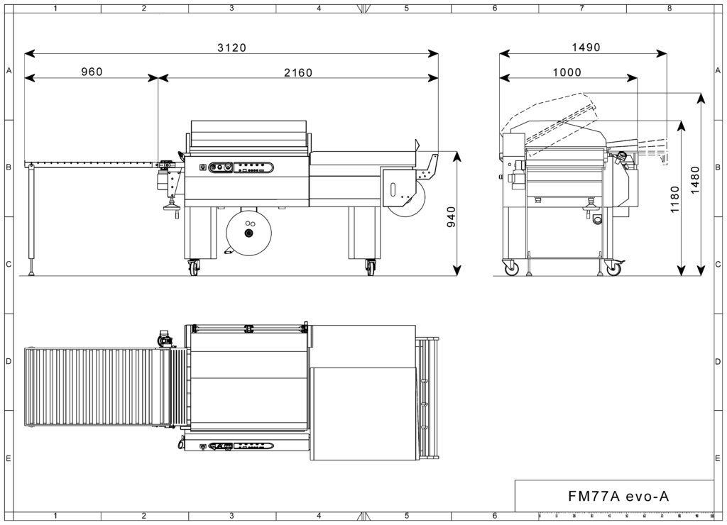 Layout Campana retráctil FM77A EVO-A