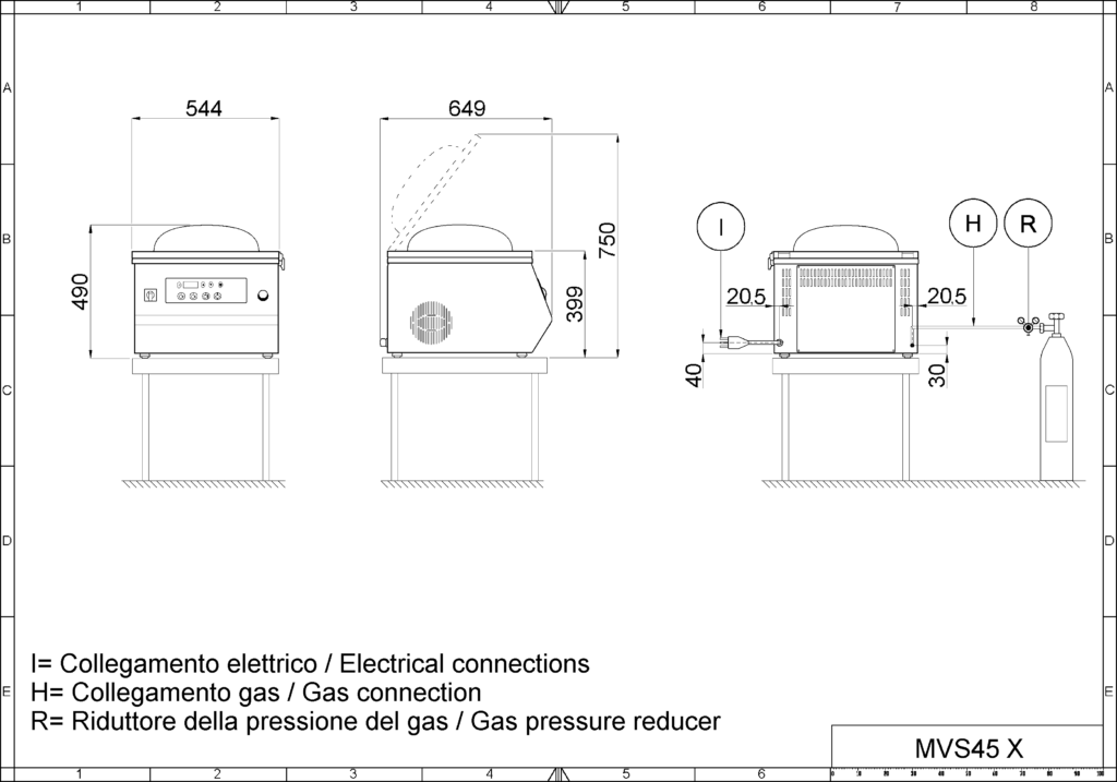 Máquina envasado al vacío MVS41 X layout