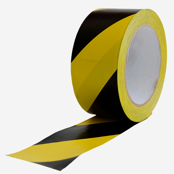 Cinta marca suelos amarillo y negro