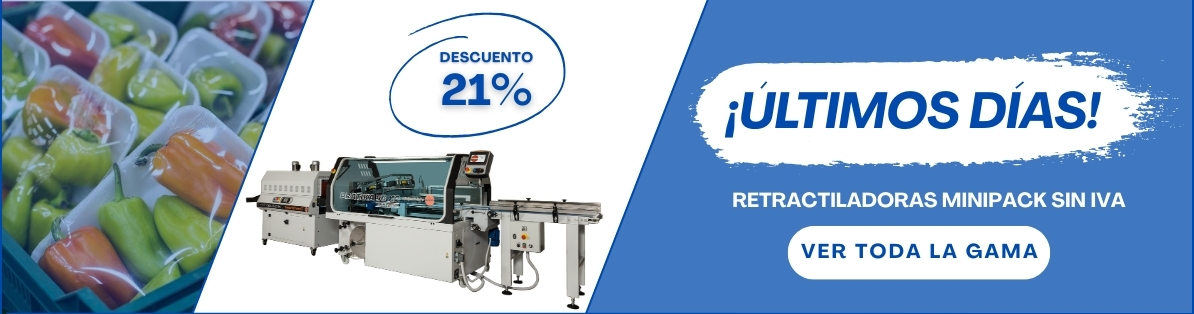 Últimos días: 21% de descuento en retractiladoras Minipack Torre, la oportunidad de dar el salto en tu sistema de embalaje